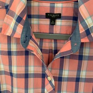 NWOT - TALBOTS Button Front Cotton Shirt - PL